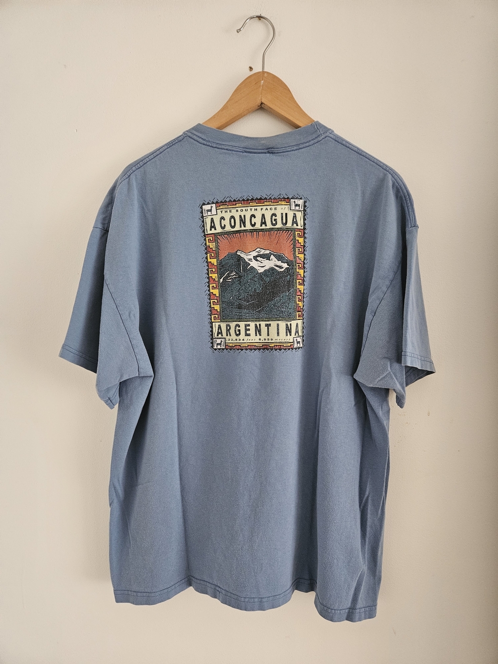 Vintage The North Face Shirt Large Aconcagua Argentina Mountain Climbing 90s